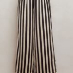 Love Galore Striped Wide Leg Pant Black/Beige