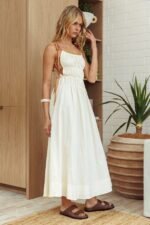 By The Way Side Tie Dress Oat - Image 4