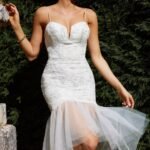 Dreamy Removable Sleeve Sequin Dress White