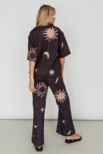 Just A Hunch Pants Sun Moon Black - Image 4