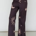 Just A Hunch Pants Sun Moon Black