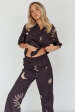 Just A Hunch Pants Sun Moon Black - Image 9