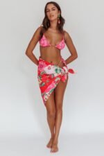 Sunshine Coast Floral Sarong Cover Up Pink - Image 5