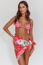 Sunshine Coast Floral Sarong Cover Up Pink - Image 6
