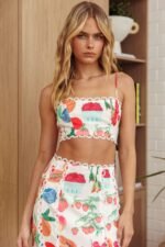 Chamberlain Scallop Trim Crop Top Fruit - Image 5