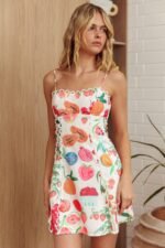Chamberlain Scallop Trim Mini Dress Fruit - Image 5