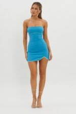 Major Headlines Strapless Mini Dress Blue - Image 3
