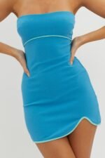 Major Headlines Strapless Mini Dress Blue - Image 5
