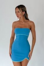 Major Headlines Strapless Mini Dress Blue - Image 8