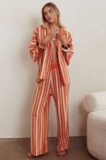 Influence Knit Straight Leg Pants Orange - Image 5