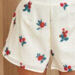 Peach Orchard Elasticated Shorts Floral Beige