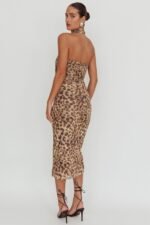 Meet Up Elastic Waist Midi Skirt Leopard - Image 4