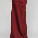 Cherubim Satin Maxi Skirt Wine